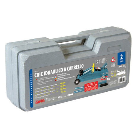 Lampa Cric idraulico a carrello - 2.000 kg - Valigetta