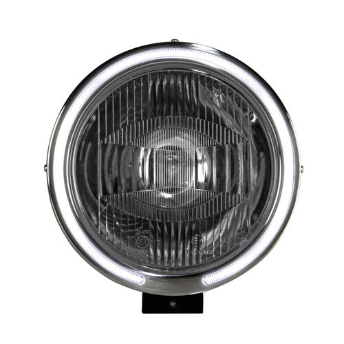 Halogen-Scheinwerfer mit Angel Eyes und 8 LED-Positionsleuchten – Weiß 72205