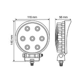 Lampa WL-1, faro ausiliario a 7 Led - 10/30V - Bianco