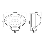 Lampa WL-4, faro ausiliario a 8 Led - 10/30V - Bianco 72312