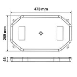 Lámpara intermitente naranja de 64 LED, 10/30 V, base magnética 72969