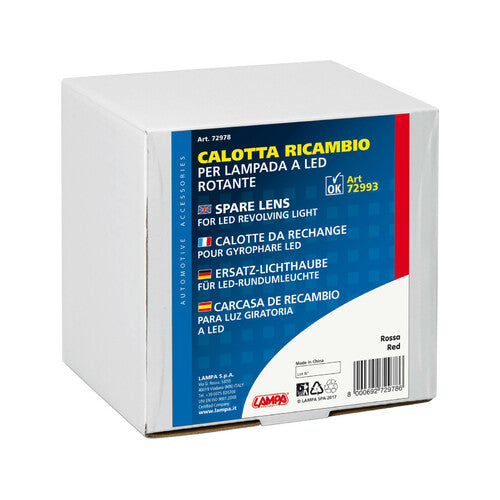 Lampa Calotta ricambio per luce di segnalazione art. 72993 - Rosso