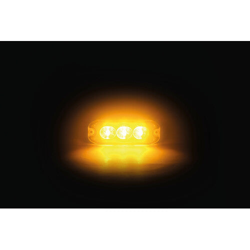 Lampa Luce di segnalazione multifunzione a 3 Led, 9/32V - 80x29 mm - Arancio 72989