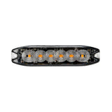 Lampa Luce di segnalazione multifunzione a 6 Led, 12/24V - Arancio