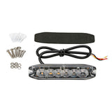 Lampa Luce di segnalazione multifunzione a 6 Led, 12/24V - Arancio