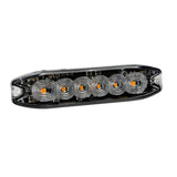 Lampa Luce di segnalazione multifunzione a 6 Led, 12/24V - Arancio 72995