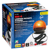 Lampa RH-4, luce di segnalazione alogena con base magnetica e ventosa, 12/24V