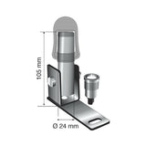 Fix-6 Staffa con perno e spinotto DIN per luce di segnalazione attacco tubolare 73014
