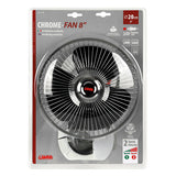Lámpara ventilador cromada con ventosa de 8" - 24 V 73108