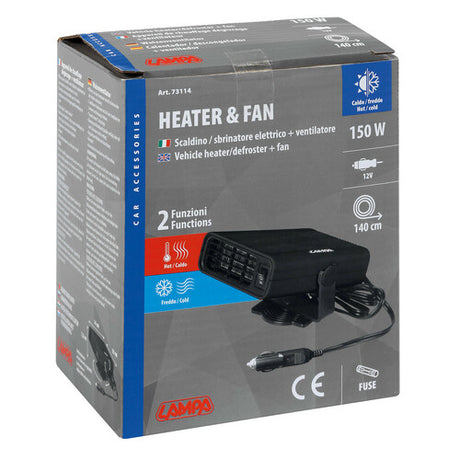 Lampa Heizgerät &amp; Ventilator, Heiz-/Entfroster- und Ventilatorfunktion, 12 V – 150 W