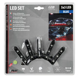 Pilot Hyper-Led Set 5x3, tiras LED decorativas - 12V - Azul
