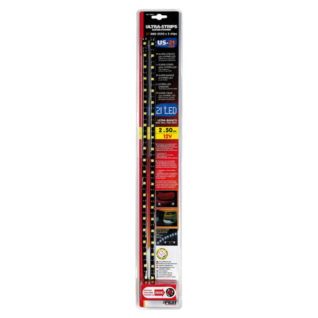 Pilot Ultra-Strips, 12V - 21 Led - 2x50 cm - Bianco