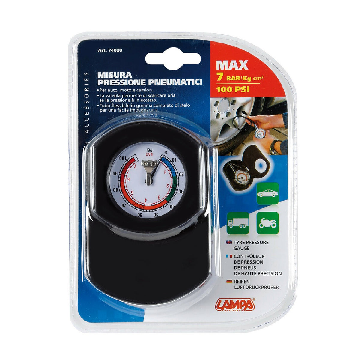 Lampa Misura pressione pneumatici 4000