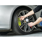 Lámpara de inflado de neumáticos con manómetro de precisión de 270° - Máx. 12 bar/170 PSI 74018