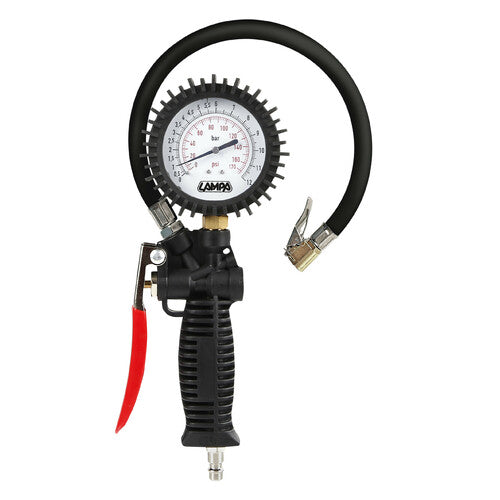 Lámpara de inflado de neumáticos con manómetro de precisión de 270° - Máx. 12 bar/170 PSI 74018