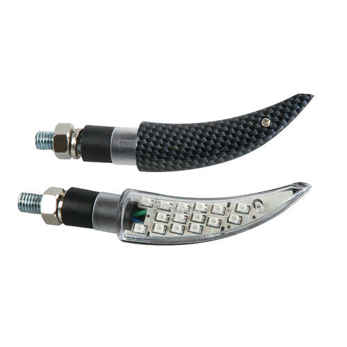 Lámpara indicadora LED Katana - LED de 12 V - Carbono 90075