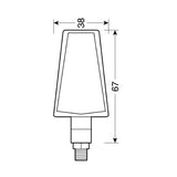 Duke LED-Kontrollleuchte – 12 V LED – Schwarz