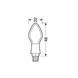 Pixia Lampe, LED-Blinker - 12V LED - Schwarz 90082