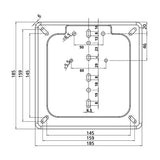 Lampa Porta targa in acciaio inox - Cromo