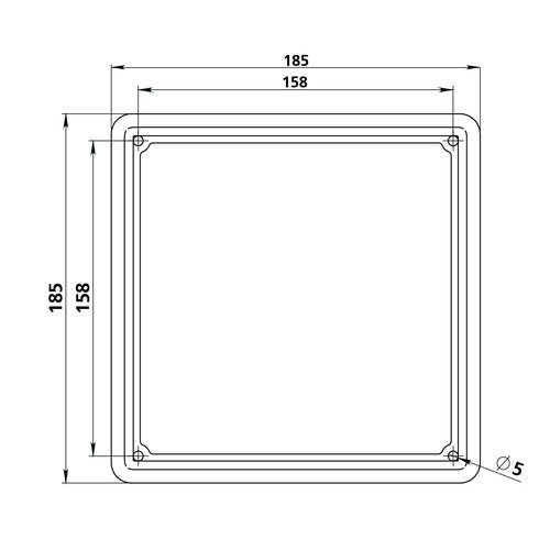 Lampa Cornice targa in acciaio inox 90149