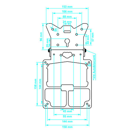 Lampa Xtreme, universal license plate holder - Black