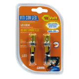 Lamp Set of 2 Screws with Blue LED Light - Gold