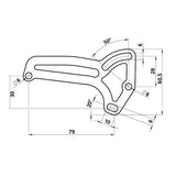 Portamatrículas lateral para scooters con motor Piaggio 90187