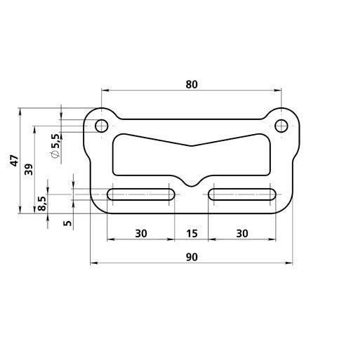 Portalámparas para reflector de matrícula para ciclomotores 90189