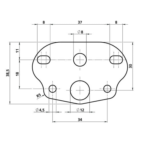 Soporte de luz de matrícula para ciclomotores 90190