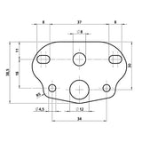Soporte de luz de matrícula para ciclomotores 90190