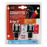 Lampa Stabilizzatori manubrio moto con Led, 12V - Carbon 90241