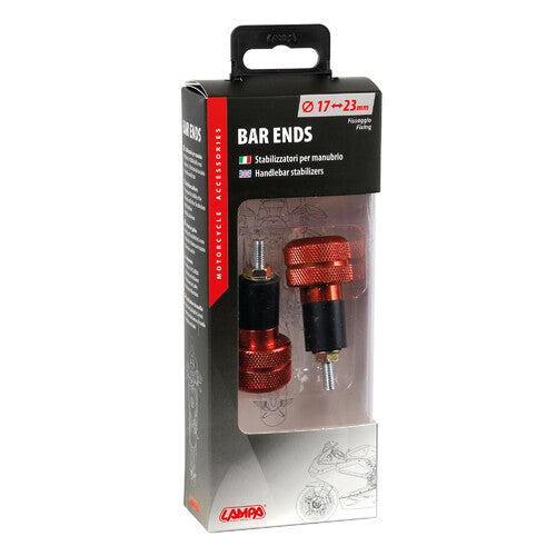 Lampa SU-4, Stabilizzatori manubrio moto universali - Rosso 90324