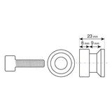 Lampenpaar Stativhalterungen - 8x1,25 mm - Aluminium 90331