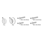 Lampa Kit supporti cavalletto - 10 mm - Alluminio
