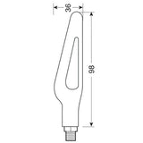 Lámpara de señal de giro secuencial LED Glory SQ - LED de 12 V 90474