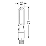 Lámpara de señal de giro secuencial LED Piercer SQ - 12 V LED 90479
