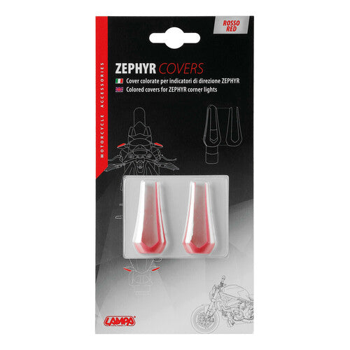 Zephyr Colored Turn Signal Lamp Covers, 2 pcs - Red