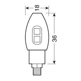 Lampa Volt, intermitentes LED - Plata 90505