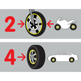 Lampa Wheel Stripe Racing, profilo adesivo per cerchi ruota - Nero