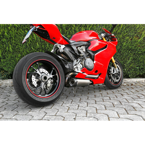 Lampa Wheel Stripe Racing, profilo adesivo per cerchi ruota - Rosso