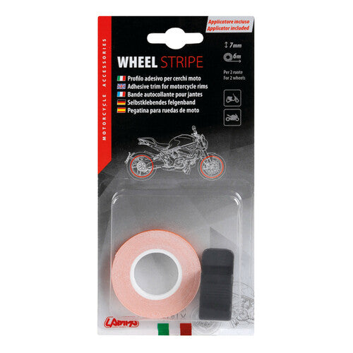 Lampa Wheel Stripe Racing, profilo adesivo per cerchi ruota - Arancione 90525