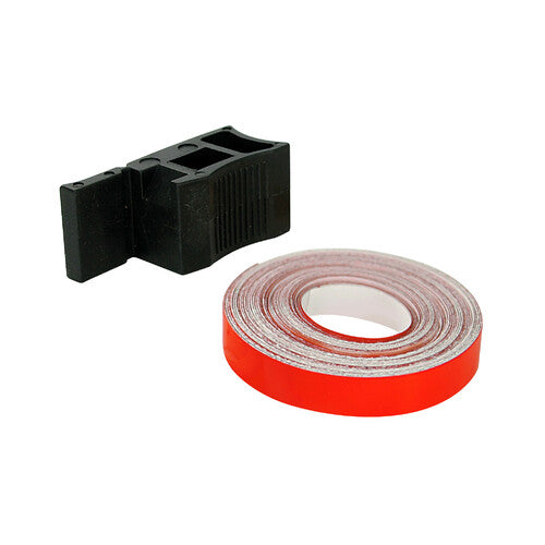 Lampa Wheel Stripe Fluo, profilo adesivo per cerchi ruota - Rosso