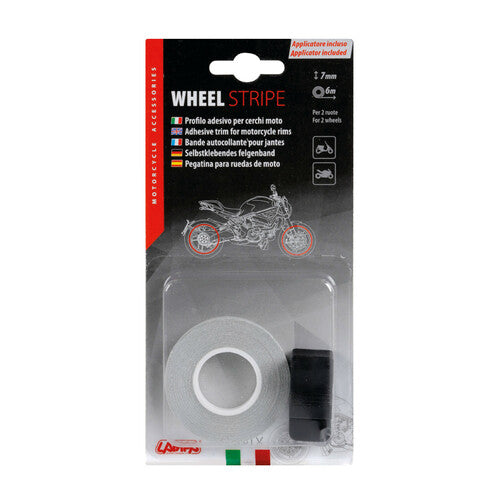 Lampa Wheel Stripe Reflective, profilo adesivo per cerchi ruota - Bianco