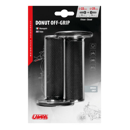 Lampa Donut Off-Road Grips, manopole universali - Nero - Grigio