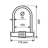 Lampa Strength, 90609 Diebstahlsicherung U-Schloss
