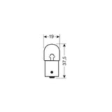 Lampa 12V Lampada sferica - RY10W - 10W - BAU15s - 2 pz - D/Blister - Arancio 91523