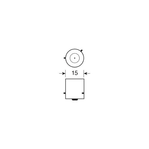 Lampa 12V Lampada sferica - RY10W - 10W - BAU15s - 2 pz - D/Blister - Arancio 91523