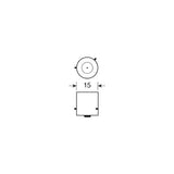 Lampa 12V Lampada sferica - RY10W - 10W - BAU15s - 2 pz - D/Blister - Arancio 91523