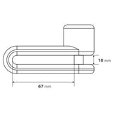 Lampa Pinch XL, lucchetto bloccadisco - Perno diametro 10 mm - Nero 91565