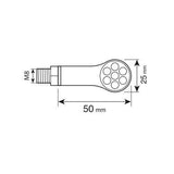 Lampa Magnifier Rear indicatori di direzione luce di posizione/stop post 12V LED